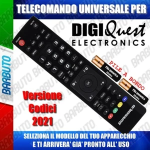 TELECOMANDO UNIVERSALE DIGIQUEST+ CLICCA SUL TUO MODELLO LO RICEVERAI GIA PRONTO - Foto 1 di 1