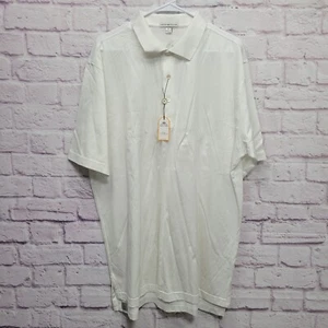 NEW Peter Millar White Polo Shirt Mens Size XL Golf Casual Resortwear Travel - Picture 1 of 9