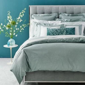 $1495 FRETTE ART DECO ARREDO FAN QUEEN 4pc SHEET SET JADE GREEN ITALY RARE NEW - Picture 1 of 5