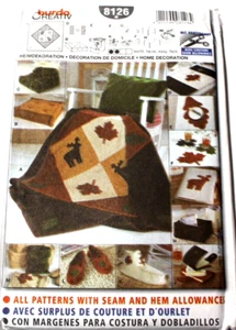 Burda 8126 Home Decorations-Quilt Pillow Slippers (Moose Leaves) Sewing Pattern - Picture 1 of 2