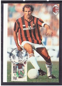 Cartolina MAXIMUM Maximafilia 1993 Milan Campione Italia Franco Baresi  WB3069 - Picture 1 of 1