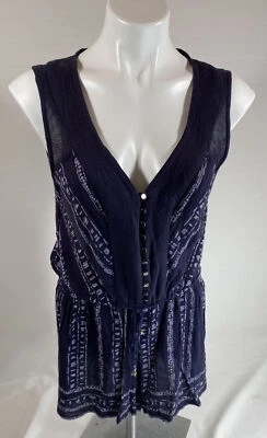 Pantalones cortos informales Ecote Jumper para mujer medianos negros geométricos sin mangas con tiras Foto 1 de 4