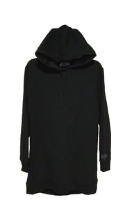 Victorias Secret Sweatshirt Hoodie Tunic Open Back Dress Small Black Oversized - Picture 1 of 6