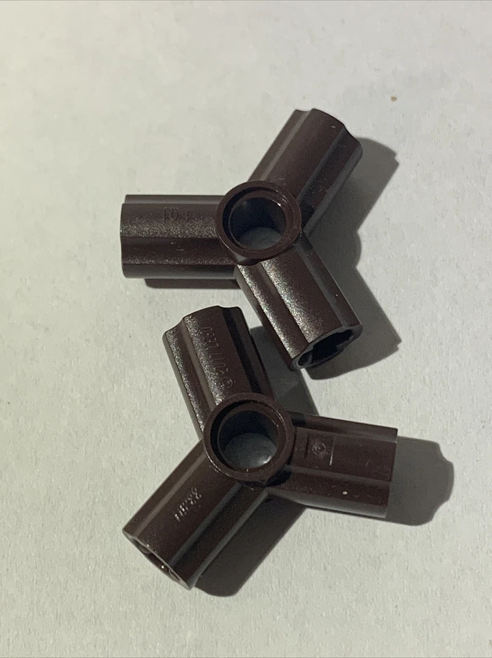 LEGO Parts 10288 (2pcs) Technic, Axle & Pin Connector Triple DARK BROWN - Image 1 of 1
