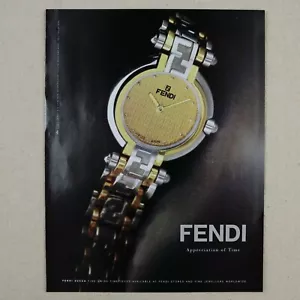 Vintage Fendi Watch Print Ad 1997 Paper Magazine Clipping 90s Fashion Taramax - Picture 1 of 5