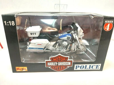 Maisto 1:18 Harley-Davidson Milwaukee Highway Patrol Motorcycle - Series 4 1998 - image 1 of 4