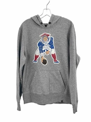 47 Patriots Sudadera con Capucha Gris Logo Retro Talla Mujer Grande Foto 1 de 4