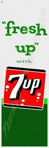7up Fresh Up Metal Sign 2 Sizes to Choose From - Picture 1 of 1