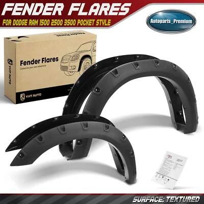 4x llamaradas de guardabarros estilo bolsillo delantero y trasero para Ram 1500 Dodge Ram 1500 2500 3500 Foto 1 de 4