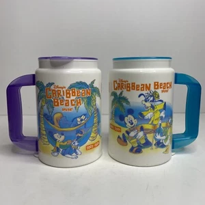 Set of Two Walt Disney World Caribbean Beach Resort Insulated Travel Mugs - Picture 1 of 7