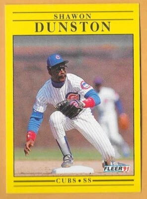 SHAWON DUNSTON CHICAGO CUBS #420 - FLEER NM-MT 1991 - Image 1 of 2