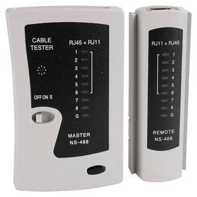 LAN Tester Netzwerkkabel Prüf Gerät RJ45 RJ11 Patchkabel Internet Netwerktester - Bild 1 von 4