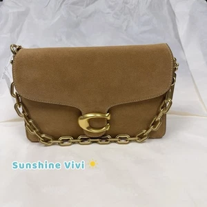 Neu mit Etikett Coach Kette Tabby Schulter/Hand Wildleder Kette Tabby Sand CAN13 - Bild 1 von 13