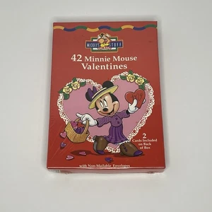 VTG Disney Minnie Mouse Valentines Day Cards Brand New Sealed Box 42 Cards - Picture 1 of 9