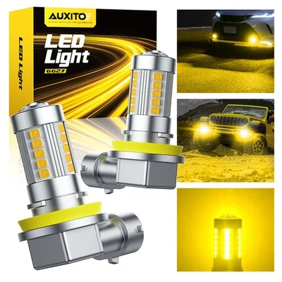 2X Bombillas antiniebla LED AUXITO H11 Lámparas de alta potencia AMARILLO Faros H8 EPU Foto 1 de 4