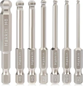 Magnetic Ball End Hex Screwdriver Bits - Complete 7PCS Set for Professionals - Picture 1 of 10