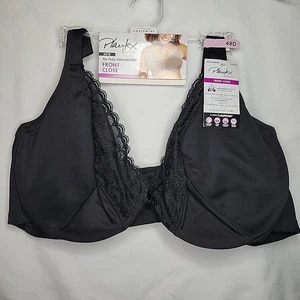 Playtex Bra 48D Dreamwire Front Close Black 4423 New with Tags - Picture 1 of 4