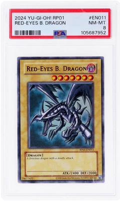 2024 Yu-Gi-Oh! Retro Red-Eyes B. Dragon #EN011 PSA 8 - Image 1 of 2