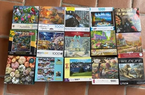 Menge 15 Puzzle ALLE NEU, 13 sind 1000 Teile und 2 sind 750 Teile alle verschieden - Bild 1 von 18