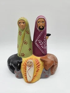 Vintage Nativity Holy Family Christmas Pottery Figure Christian South American - Picture 1 of 14