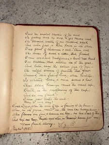 antiguo libro de autógrafos de finales de 1800 'tal cual' ¡maravillosos ejemplos de caligrafía! - Imagen 1 de 19