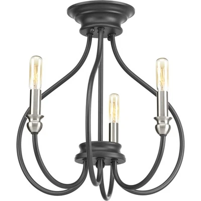 Progress Lighting P350042 Whisp 3 Light 15"W Semi Flush Ceiling - Grey - Image 1 of 4