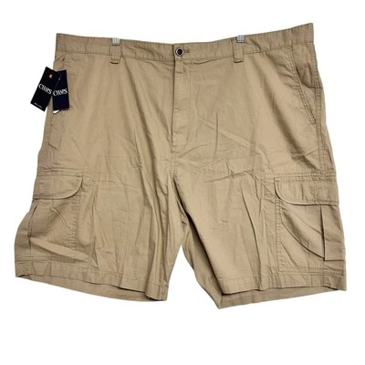 Chaps Mens Flat Front Big & Tall Hudson Tan Cargo Shorts 46B (46X9.5) NWT - Image 1 of 4