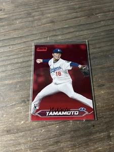 2024 Topps Stadium Club Yoshinobu Yamamoto RC Lámina Roja #114 Novato LA Dodgers - Imagen 1 de 3