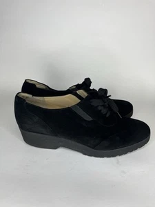 Brunate Damenschuhe Schnürschuhe Keilabsatz Größe 9 schwarz Wildleder Italien  - Bild 1 von 17