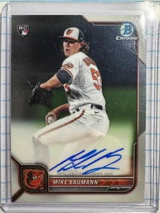 2022 Bowman Chrome - Chrome Rookie Autographs Mike Baumann #CRA-MB (AU, RC) - Picture 1 of 3
