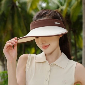 Summer Ice Silk Wide Brim Sun Hat With Breathable Mesh For Outdoor Travel Women - Picture 1 of 20