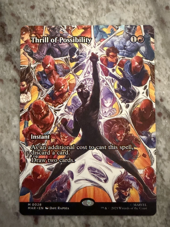 Spider-Man Magic The Gathering Eternal-Legal Borderless Thrill Of Possibility! - Image 1 of 1