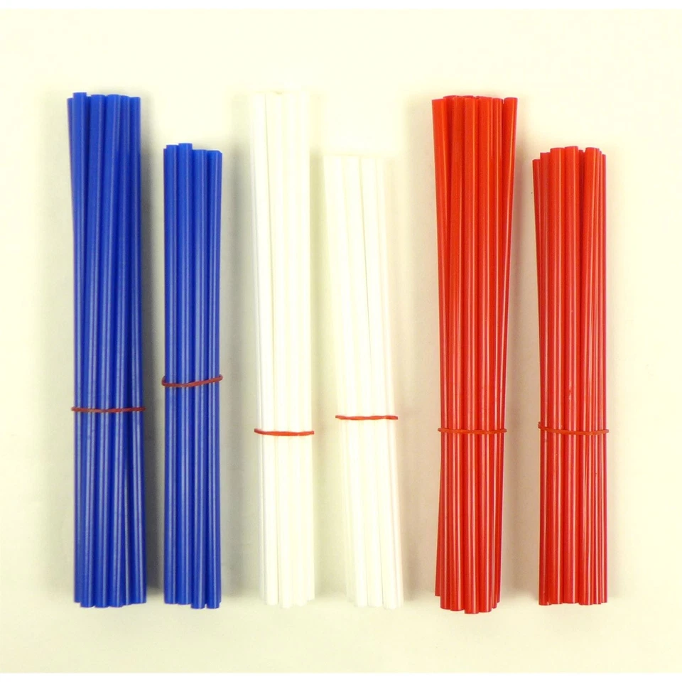 Kit de envoltura de cubierta de radios de rueda 76 piezas MX moto de cross - rojo/blanco/azul 20-RWB1776 Foto 1 de 4