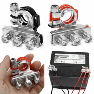 2PCS Negative Positive Terminal Connector Pure Copper Battery Clamp Pile Head×2 - Picture 1 of 9