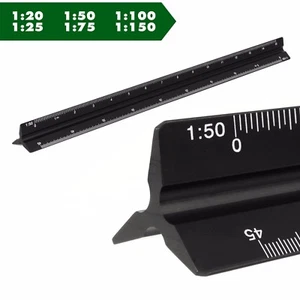 Dreikant Maßstab dreieckig Dreikantmaßstab Skalierung Maßstablineal Scale Lineal - Bild 1 von 4