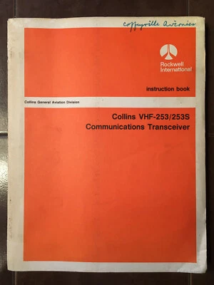 Manual de servicio y piezas Rockwell Collins VHF-253 y VHF-253S Foto 1 de 4