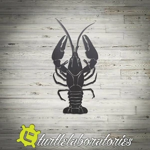 Crawdad Metal Wall Art Hanging Home Decor Lobster Ocean Diving - Picture 1 of 6