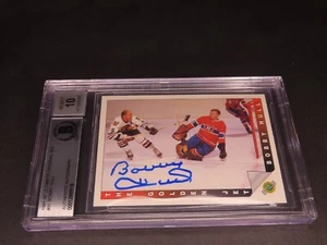 Bobby Hull Firmado 1991-92 Ultimate Original Seis Tarjetas #91 Blackhawks Beckett Certificado de Autenticidad - Imagen 1 de 7