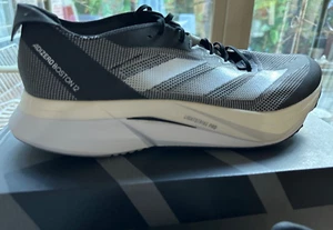 7.5 Women Adidas Adizero Boston 12 Lightstrike PRO Running Shoe Black White 2171 - Picture 1 of 14