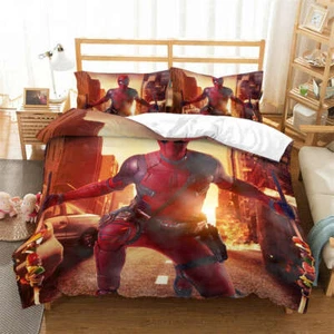 Juego de ropa de cama funda de almohada edredón edredón estampado 3D Deadpool con brazo atado funda de almohada - Imagen 1 de 6