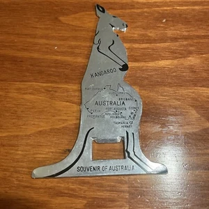Vintage Kangaroo Stainless Steel Souvenir of Australia Bottle Opener, 8x5 Inches - Picture 1 of 4