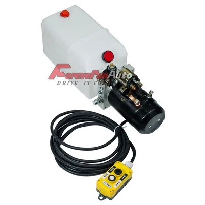 Remolque de volteo nuevo con bomba hidráulica de acción simple 12 V - 6 cuartos Foto 1 de 3