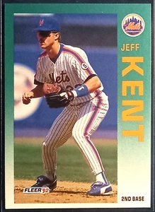 JEFF KENT 1992 FLEER UPDATE BASEBALL #U-104 ROOKIE RC METS GIANTS - Picture 1 of 2