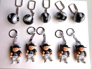 VINTAGE MLB CHICAGO WHITE SOX LiL Sports Brat Key Chains PLAYERS & BALLS 10 Pc - Picture 1 of 2
