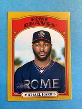 2021 Topps Heritage Minor #49 Gold Parallel SSP Michael Harris /18 Rome Braves
