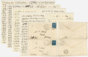 ITALY 1889 TWO LONG FAMILY LETTERS DETAIL in ENGLISH to MRS F HOLLAND CANTERBURY - Picture 1 of 7