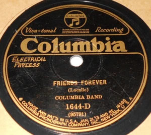 Columbia 1644-D Columbia Band Hail To The Flag / Friends Forever 78 RPM E- RARE - Picture 1 of 2