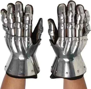 Medieval Gauntlets Gothic Larp Sca Metal Knight Style Functional Armor Gloves - Picture 1 of 3