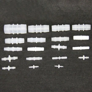 White Pipe Hose Straight Joiner Tubing Plastic Barbed Connector Air Fuel Water - Picture 1 of 4