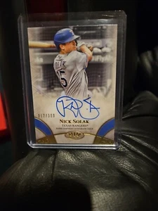 NICK SOLAK 2021 TOPPS TIER ONE BREAKOUT AUTO BOA-NS /300 TEXAS RANGERS - Picture 1 of 2